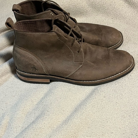 Originals Penguins Distressed Lace up High Top Shoes Sz 9 1/2 -10 (8 1/2 UK)